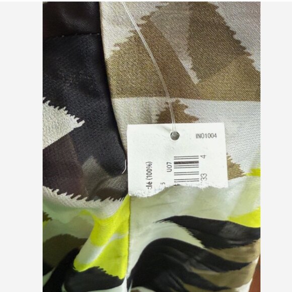 Old Navy Green White Black Geometric Sheer Tank Top Blouse L NWT - Picture 6 of 9